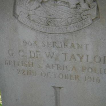 TAYLOR G.C. de W. -1916